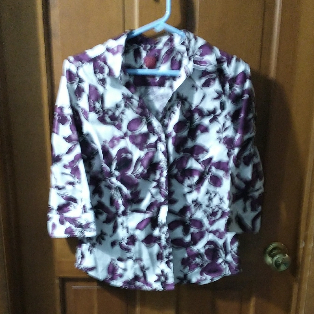 Floral Button-Up Blouse